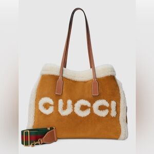 GUCCI FUR AND SUEDE TOTE BAG🔥🔥🔥